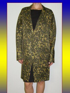 💚💛 New $2k VERA WANG Runway silk coat size 6